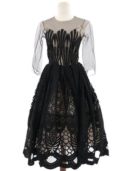 Excellent Bella Potemkina Black Lace Dress Size M