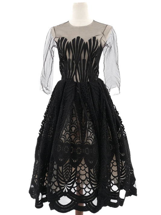 Excellent Bella Potemkina Black Lace Dress Size M