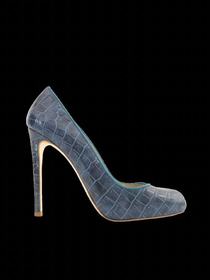 good stella mccartney blue leather high-heeled shoes size 37.5