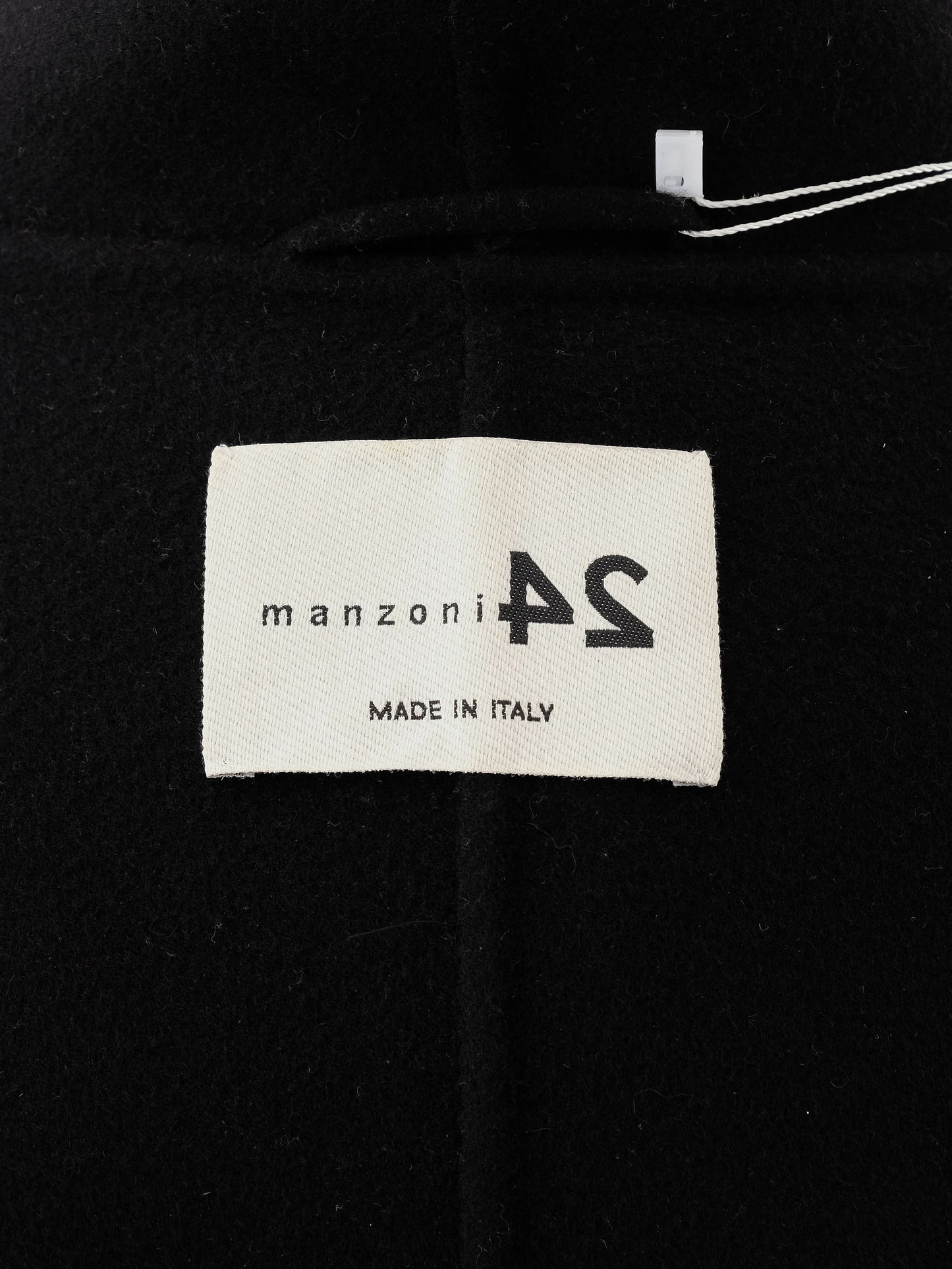 perfect black cashmere wool coat with fur trim size m