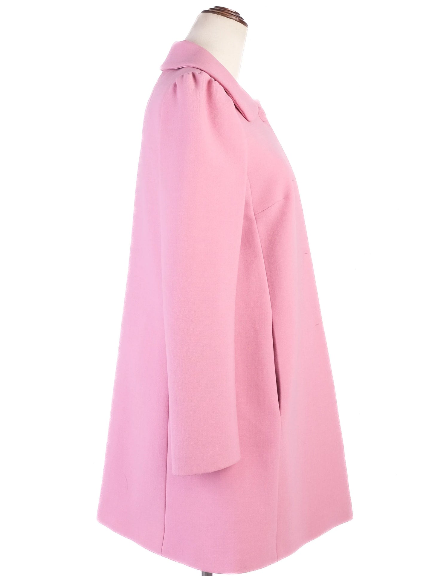 excellent red valentino pink wool women's coat size l
