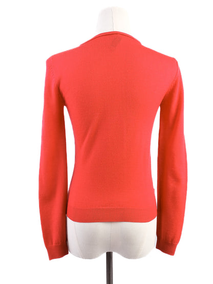 EXCELLENT Moschino Red Wool Cardigan Sweater Size S