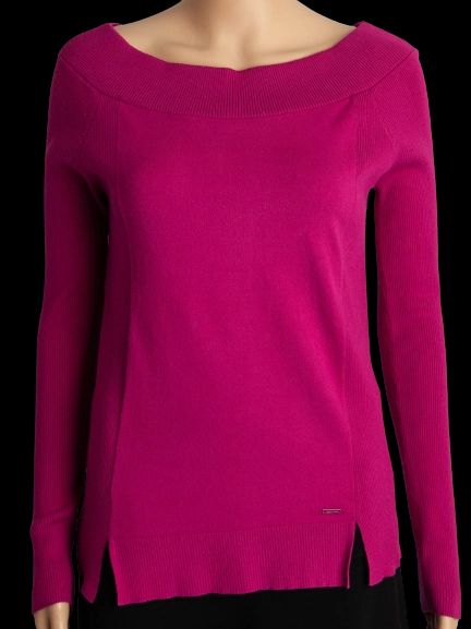 good armani jeans pink wool sweater long sleeve size xxs