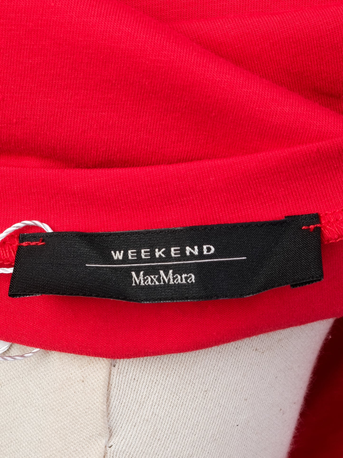 excellent weekend maxmara red cotton t-shirt size xs for women