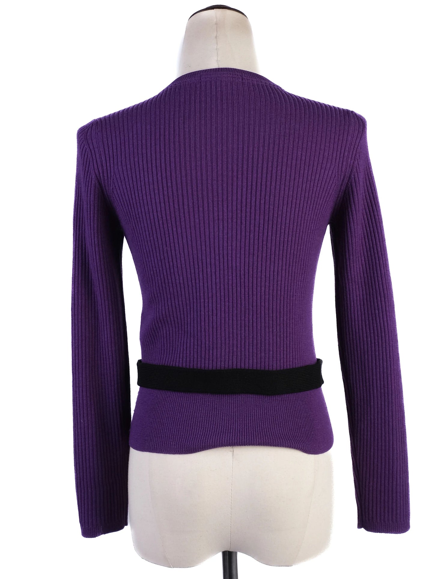 excellent burberry purple wool cardigan with bow belt size 12 for kids