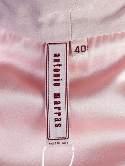 Excellent Antonio Marras Pink Silk Vest Size S with Shawl Collar
