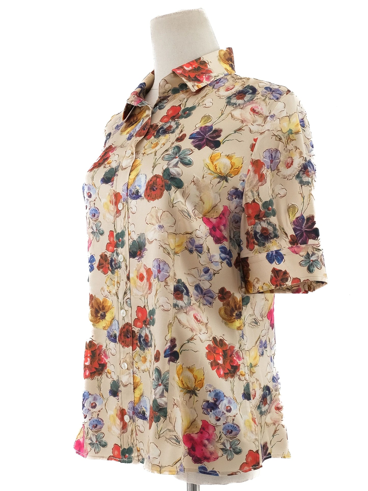 excellent dolce gabbana silk floral blouse combined color women