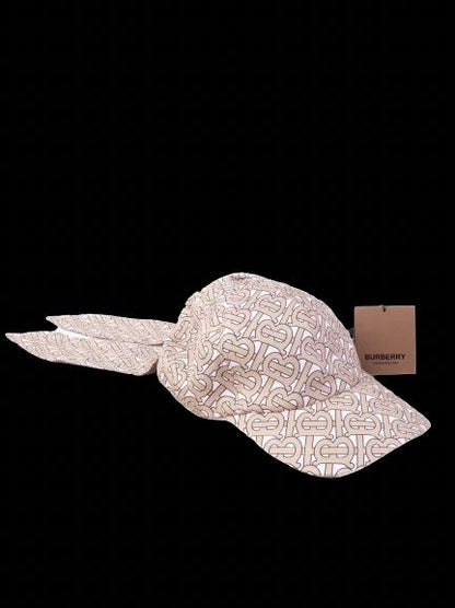 NEW Burberry Pink Silk Hat Size S with Interlocking Letter Pattern