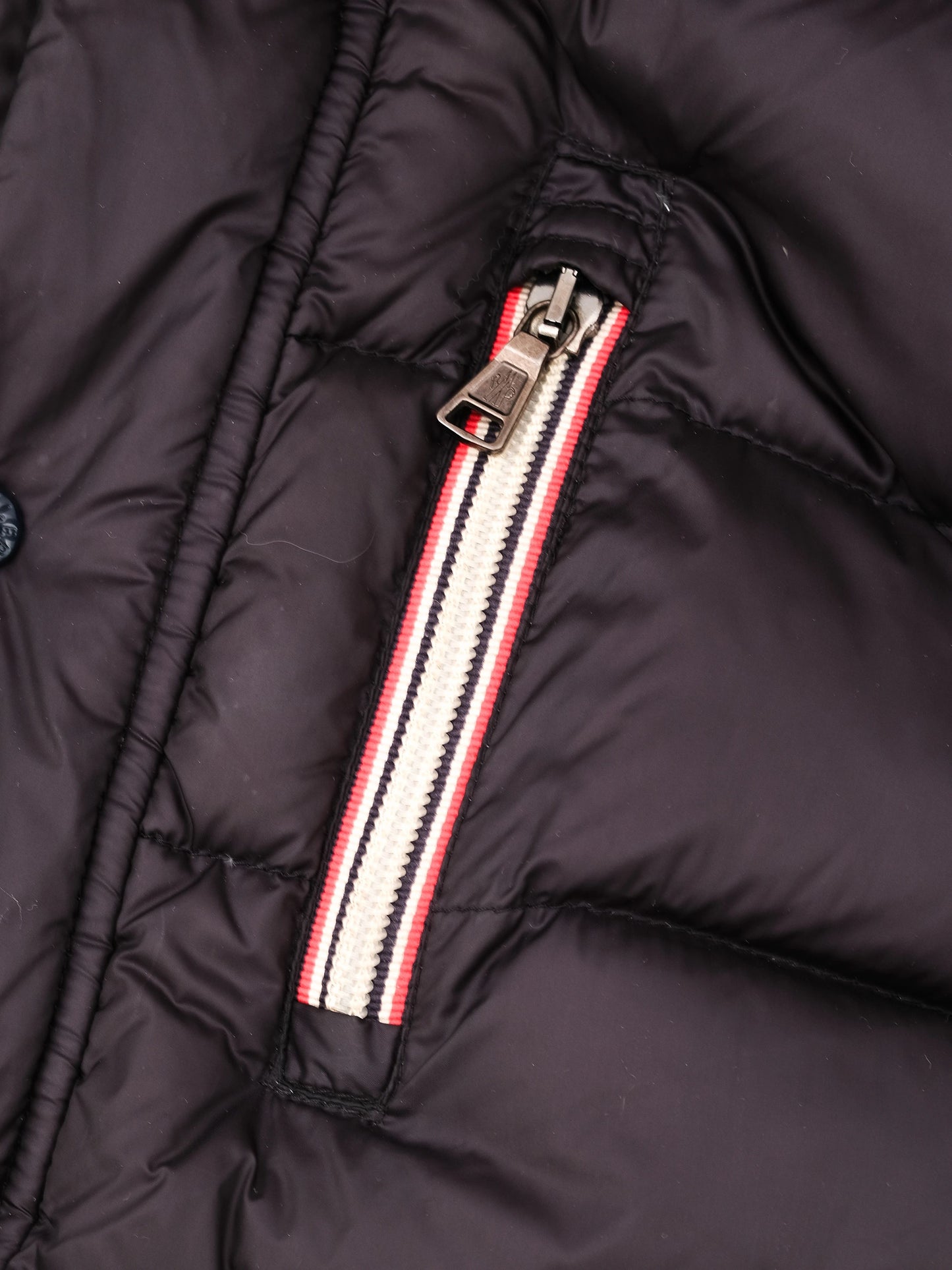 excellent moncler black nylon winter jacket size 8 for kids