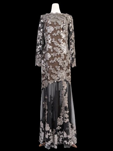 new tadashi elegant long sleeve dress combined size m
