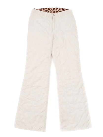 Average Bogner Women's White Pants M with Leopard Print Lining
