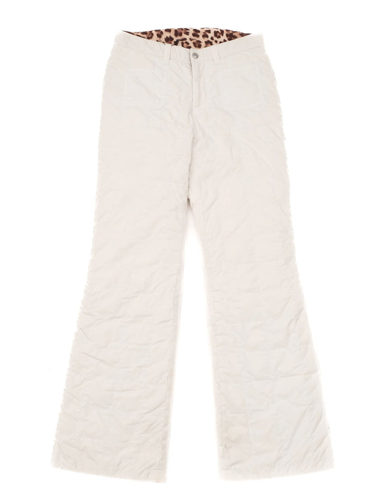 Average Bogner Women's White Pants M with Leopard Print Lining