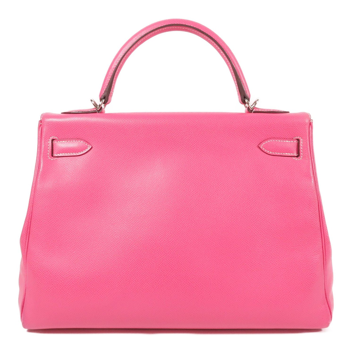Hermes Epsom Leather Kelly 32 Silver Hand-turn Shoulder Bag Rose Tyrien 2way Shoulder Bag Rose Tyrien Pink Rose Tyriem E