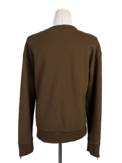 Excellent Sportmax Green Polyester Sweater with Zippers Size XS