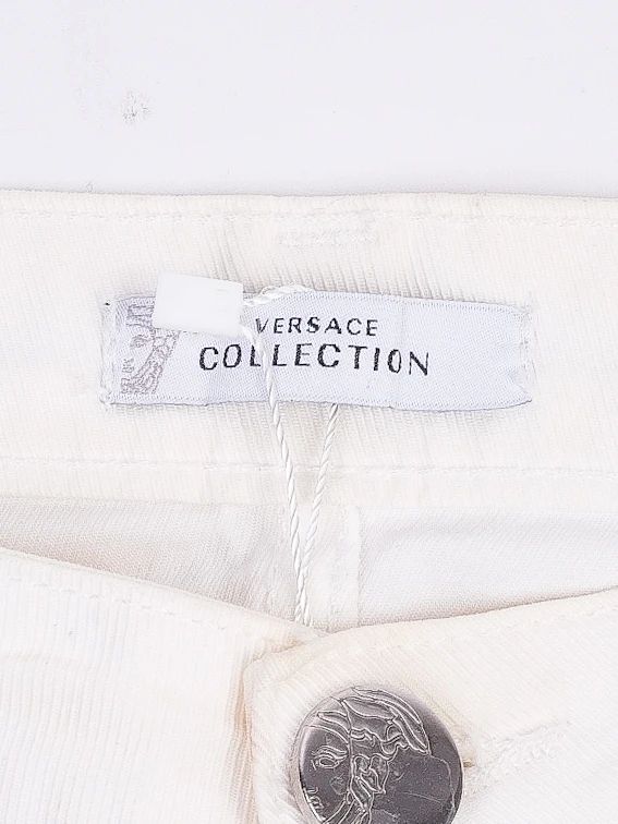 versace collection white cotton jeans size xs perfect condition