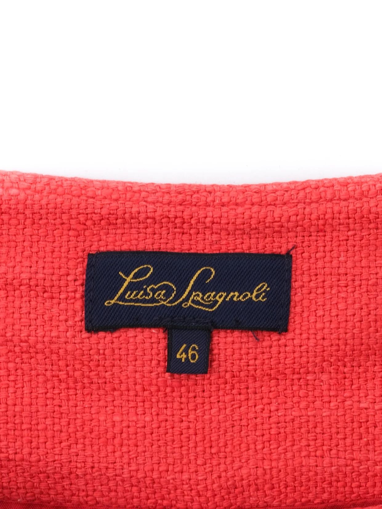 excellent luisa spagnoli red silk jacket size l with large buttons