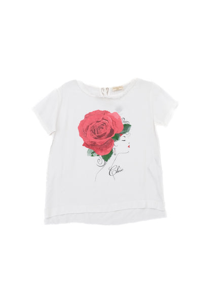 Monnalisa Chic Children's T-shirt White Size 12 Excellent Condition