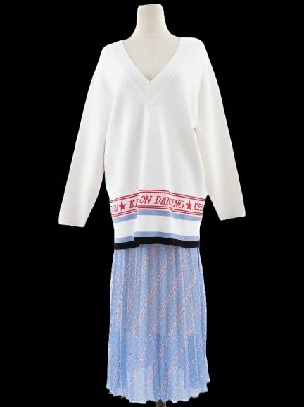 excellent sandro women's combined white sweater m 'keep on dancing'