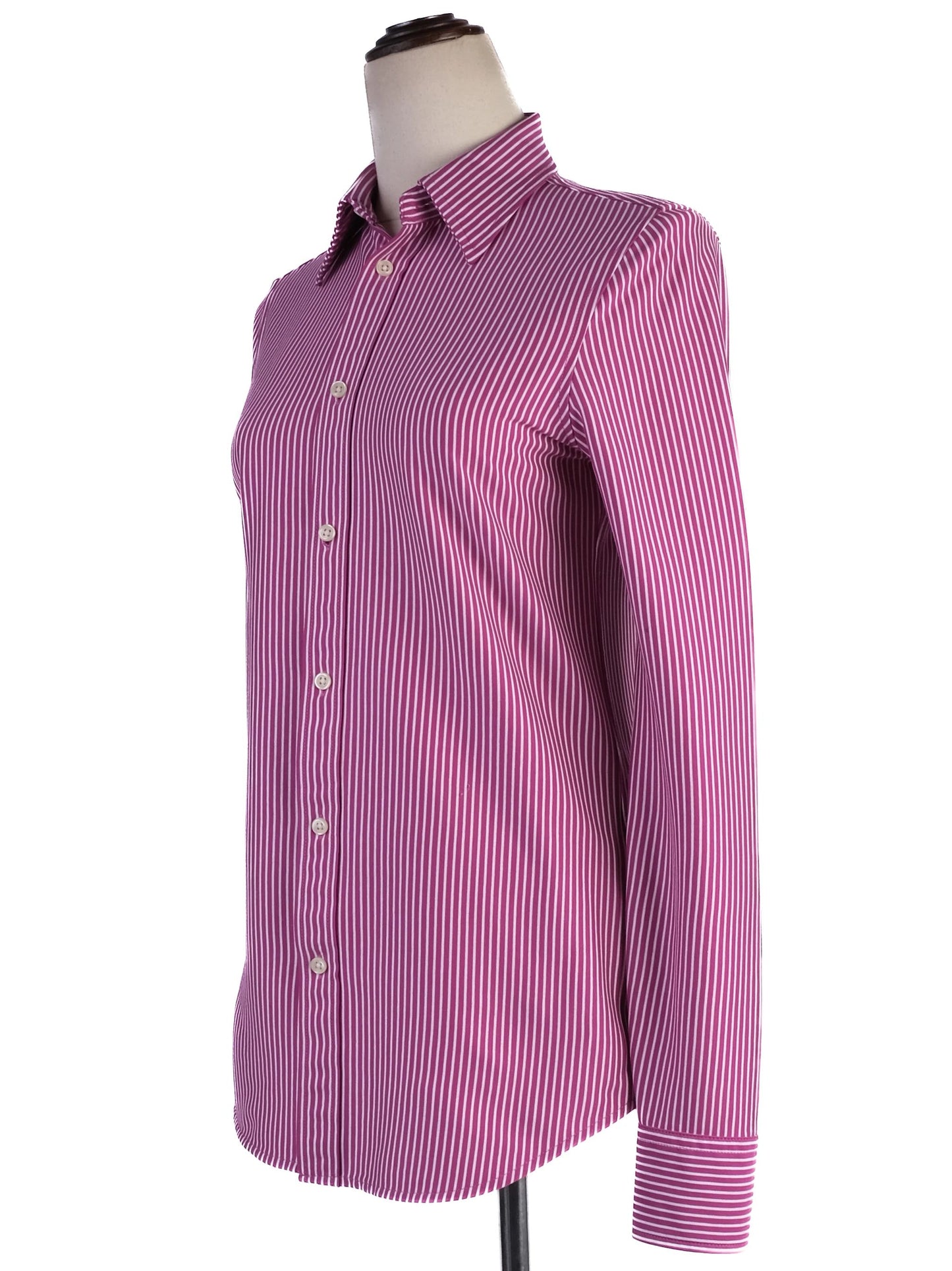 excellent polo ralph lauren pink striped cotton shirt size s