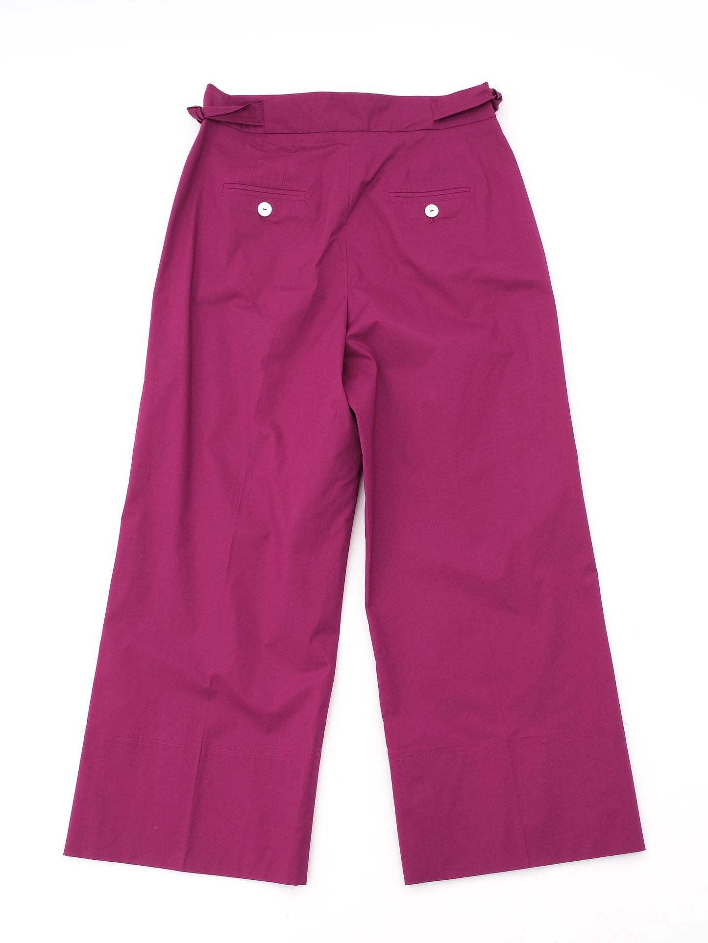 excellent marella magenta wide-leg pants xl with bow detail