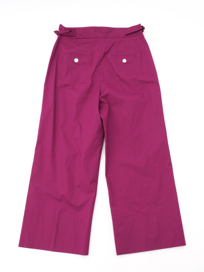 Excellent Marella Magenta Wide-Leg Pants XL with Bow Detail