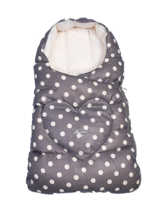 Excellent Moschino Baby Sleeping Bag Gray Polka Dot for Kids