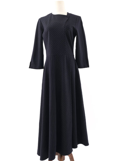 Excellent Marella Black Viscose Long Sleeve Dress Size M