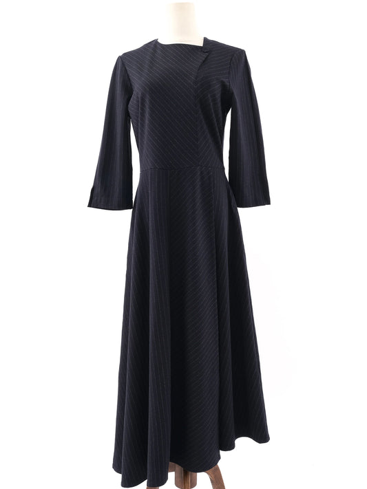 Excellent Marella Black Viscose Long Sleeve Dress Size M