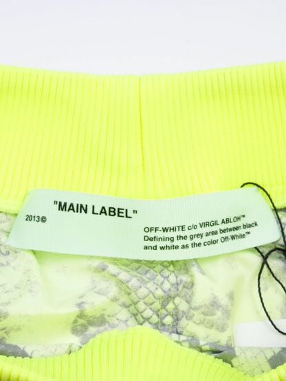 Excellent Off-White Women's Neon Snakeskin Shorts Size S