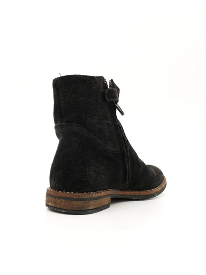 Excellent Bonpoint Black Leather Ankle Boots for Kids Size 28