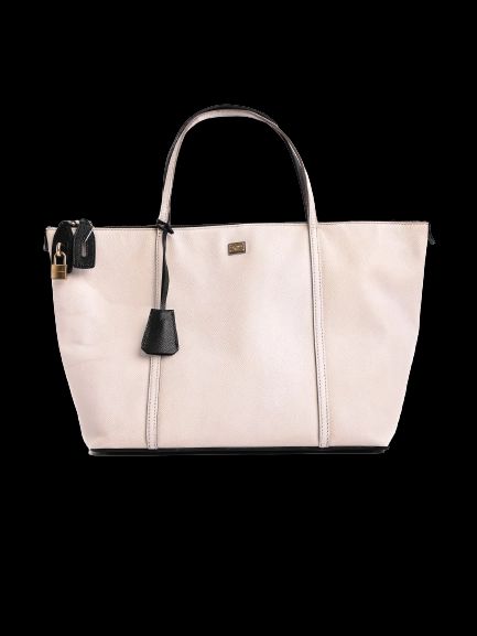 Average Condition Dolce Gabbana Two-Tone Leather Tote Bag