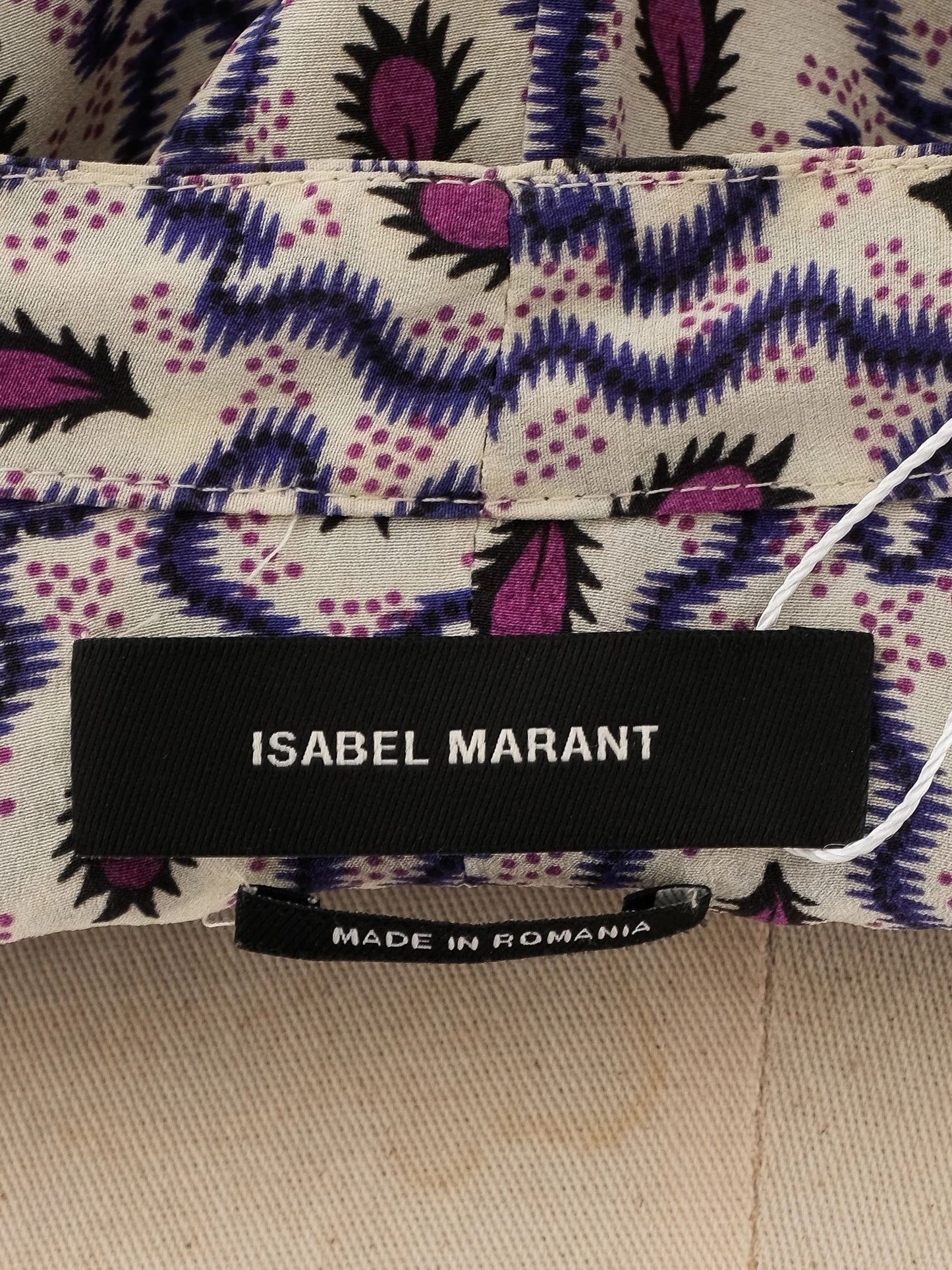 excellent isabel marant silk dress v-neck ruffled sleeves size s