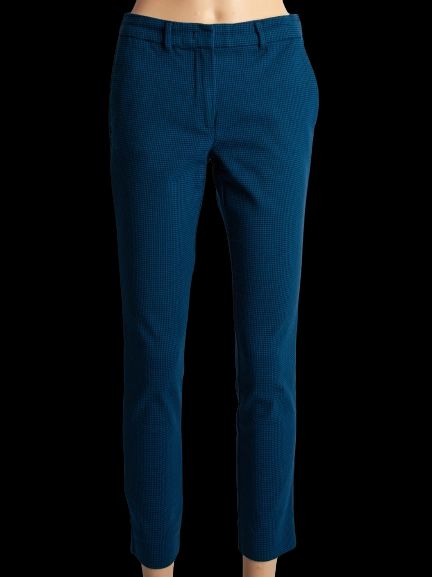 excellent marella blue checkered pants women size n/a nylon