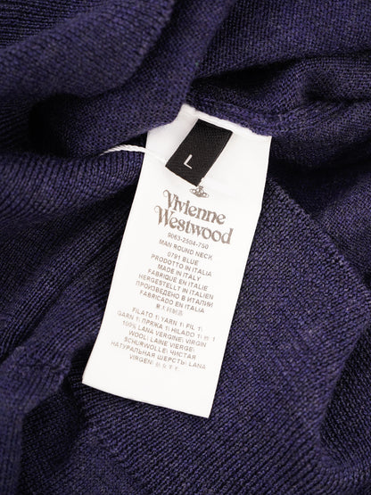 Excellent Vivienne Westwood Men's Blue Wool Sweater Size L