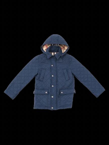 excellent burberry children's blue quilted jacket size 8 nylon