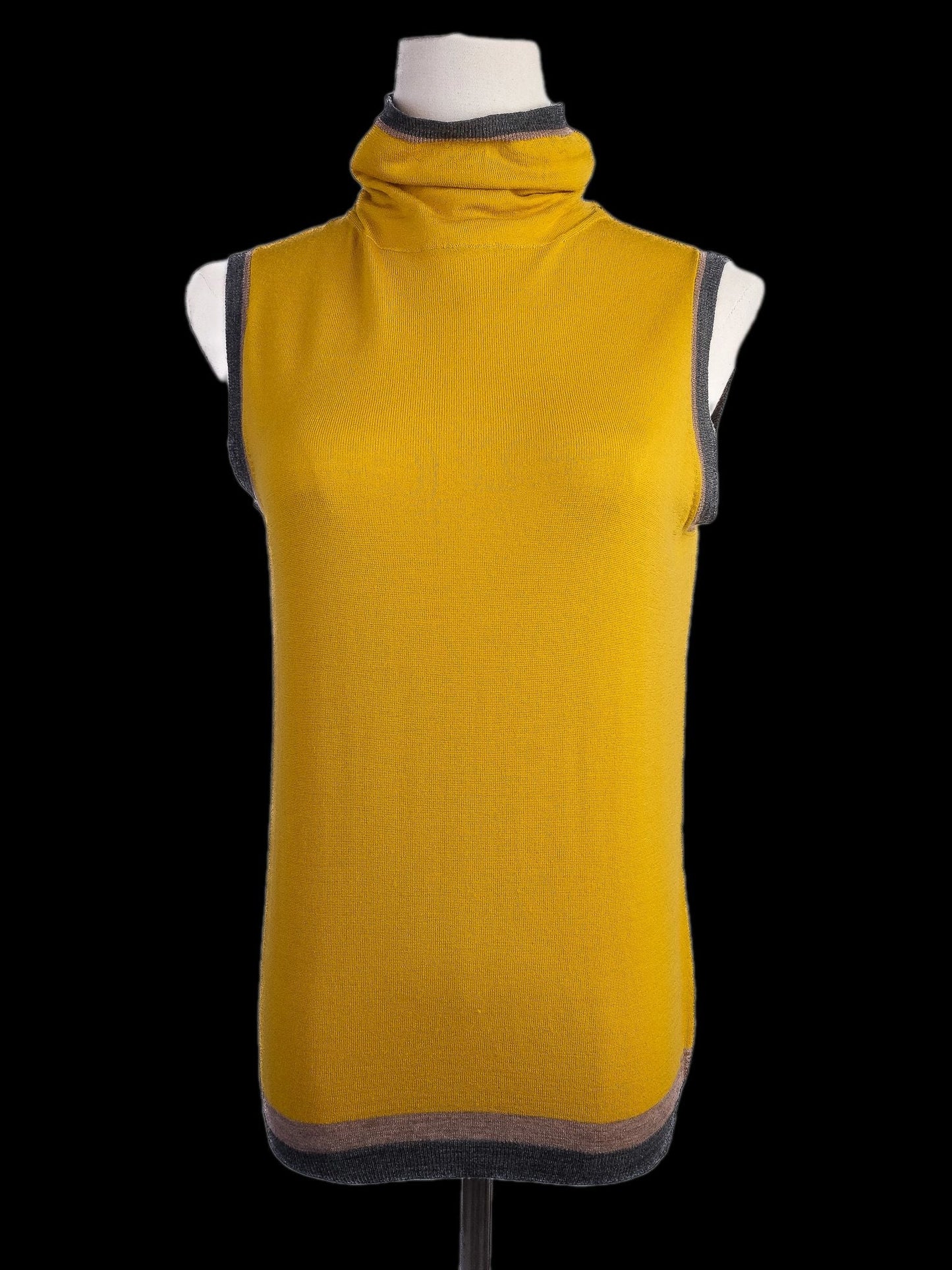 excellent antonio marras sleeveless turtleneck top yellow size s