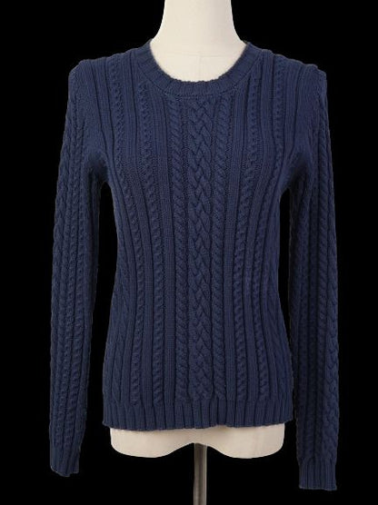 Excellent Weekend MaxMara Cable Knit Sweater Blue Wool Women's M