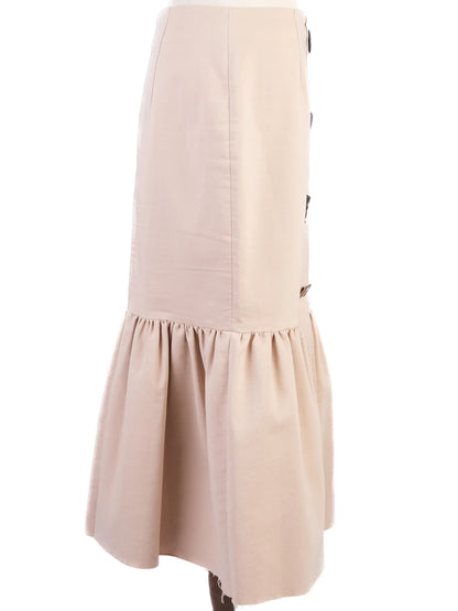 Excellent Women's Orange Polyester Skirt Size L Unique Design