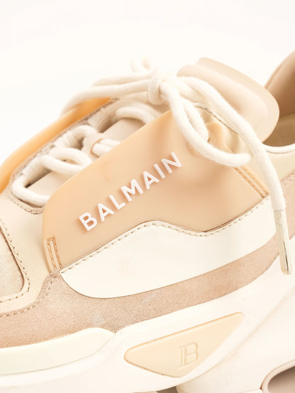 Average Balmain Yellow Textile Sneakers with Chunky Sole Design