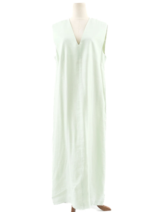 NEW Cos Green V-Neck Maxi Dress Size XL Sleeveless Viscose