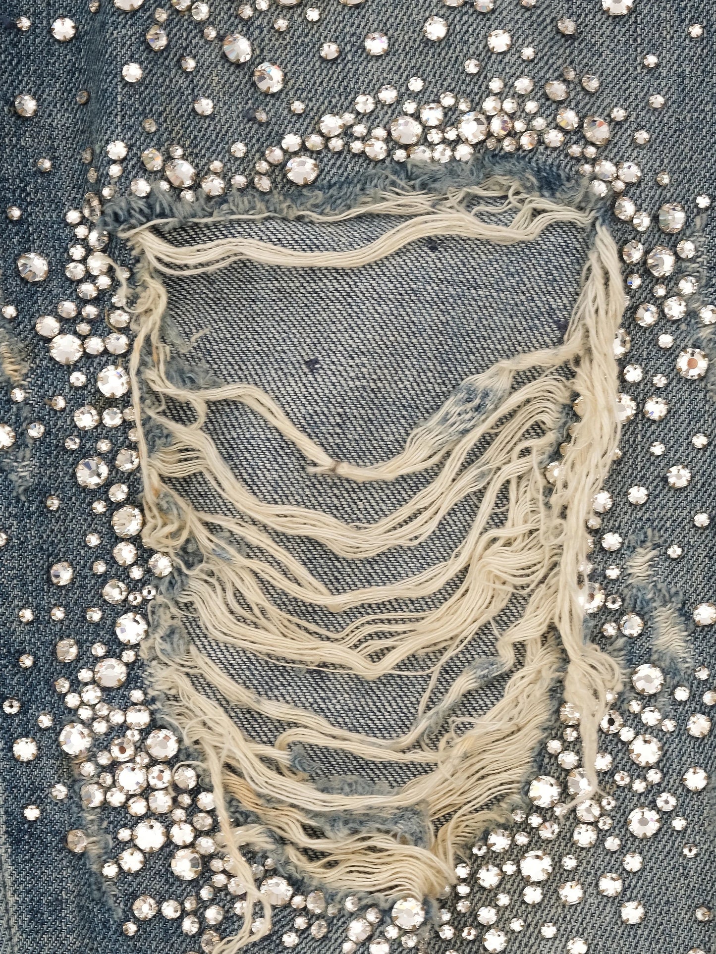 excellent dolce gabbana blue cotton distressed jeans size s