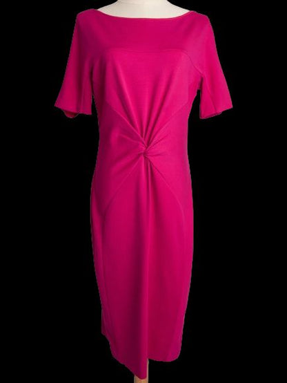 NEW Escada Pink Knee-Length Dress Size M with Twist Detail