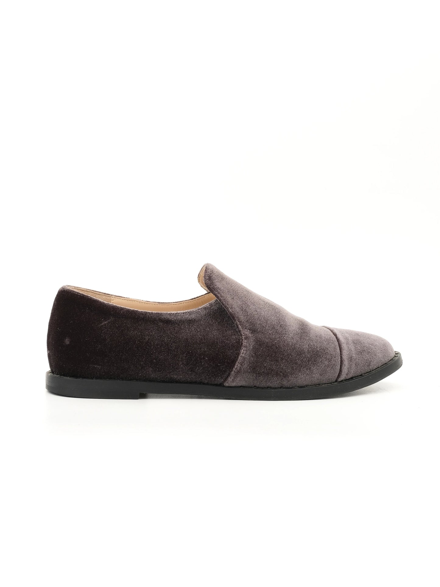 excellent fabiana filippi gray genuine suede slip-on shoes size 36