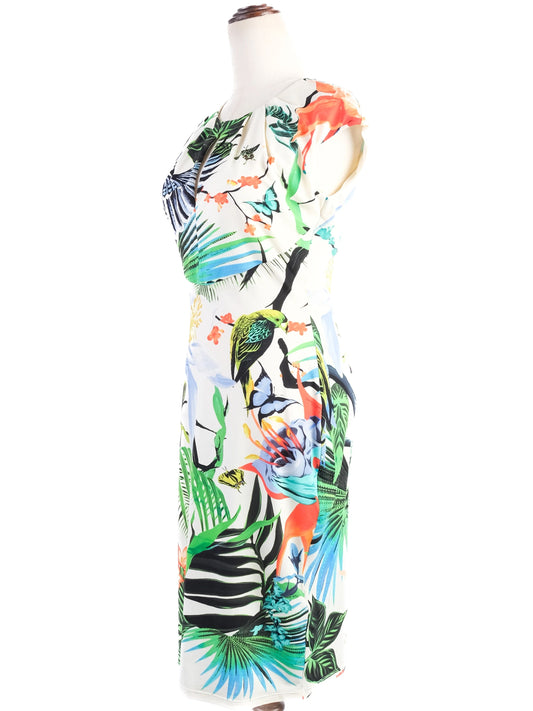Excellent Roberto Cavalli Women's Tropical Print Dress in Nylon