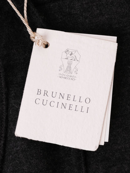 NEW Brunello Cucinelli Gray Cashmere Pants Size S with Drawstring