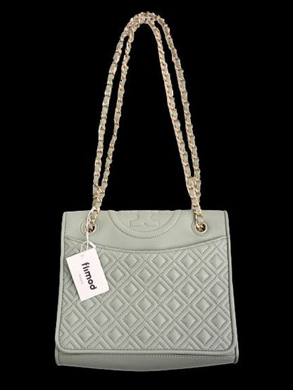 Excellent Tory Burch Blue Leather Handbag with Quilted Design