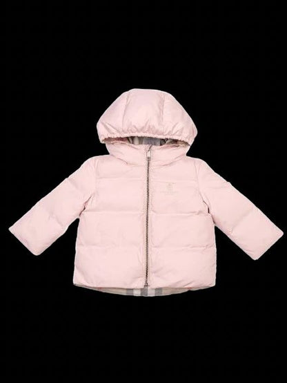 Good Burberry Pink Puffer Jacket for Infants Size 9 Months