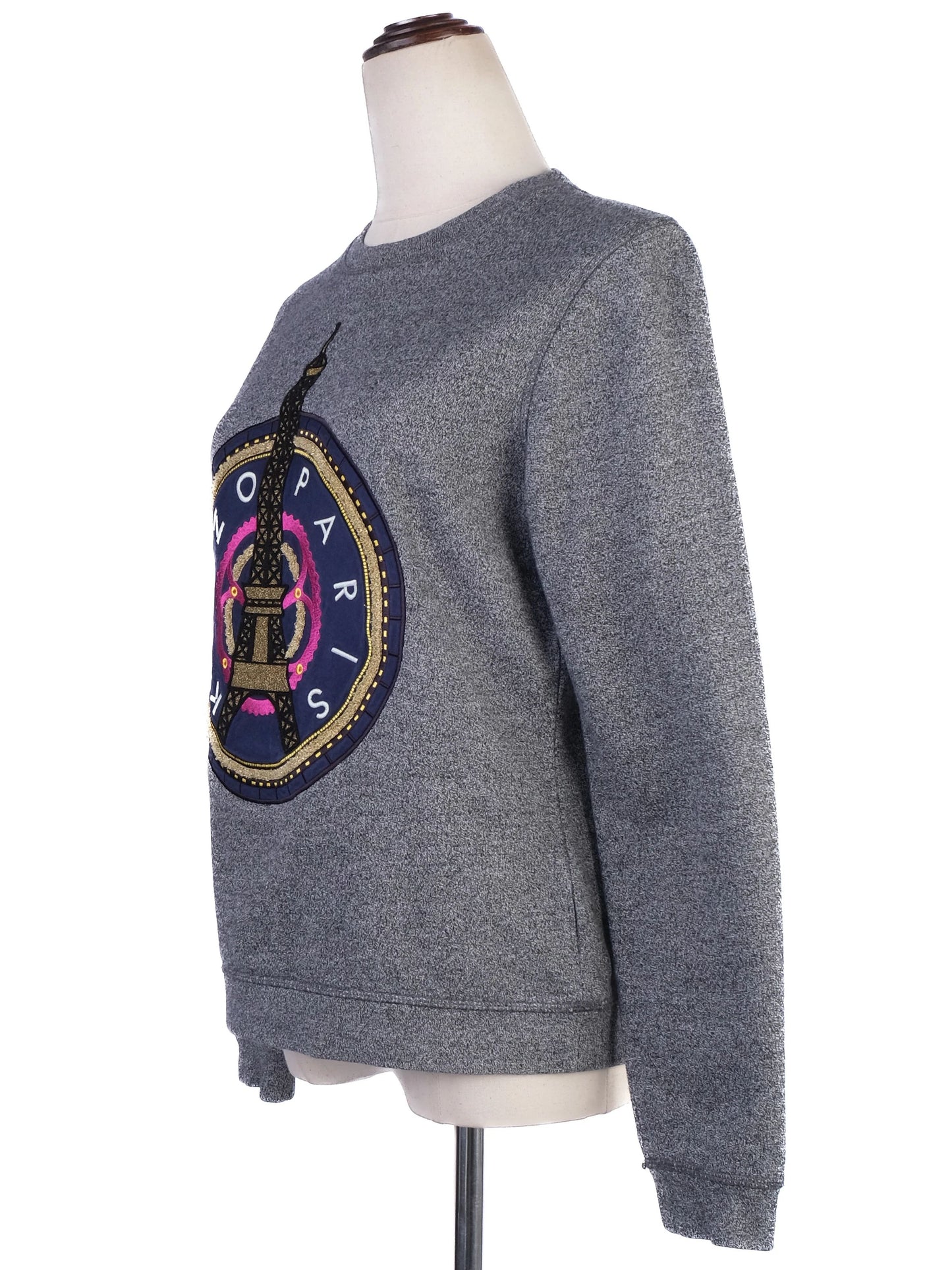 excellent kenzo paris gray cotton sweatshirt size m women's