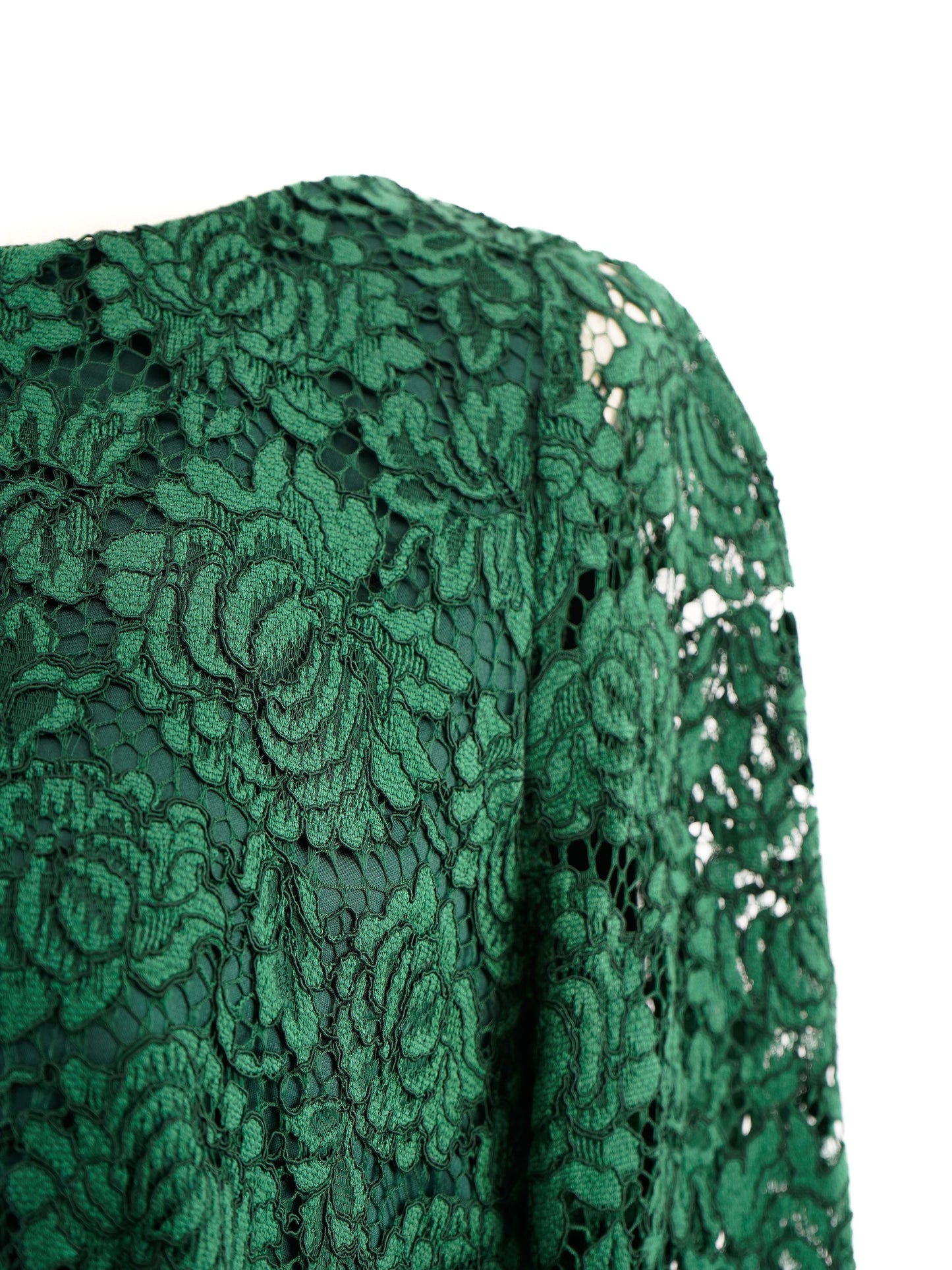 excellent luisa spagnoli green lace dress size xxl - elegant style