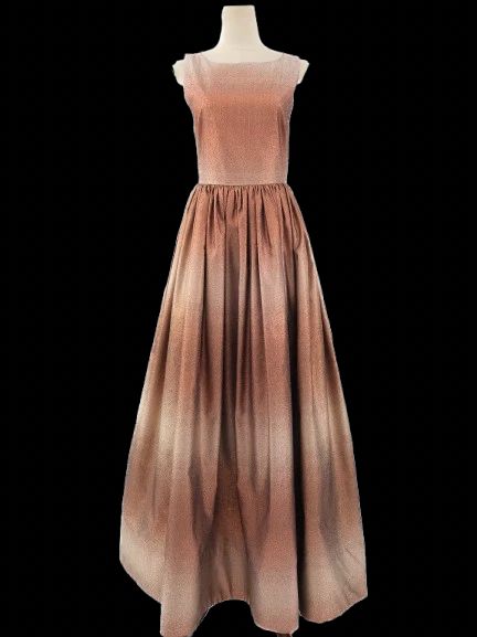 excellent alice+olivia orange sleeveless gown size l polyester